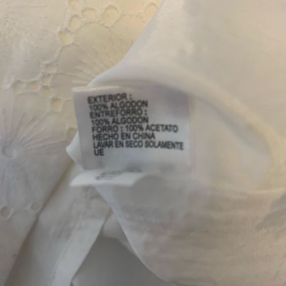 Tahari Arthur S Levine White Cotton Eyelet Sheath Dress Size 8 - Picture 11 of 13